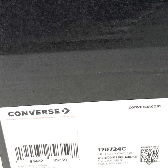 💖MEGA SALE💖Converse Men's SKID GRIP CVO OX White Print Canvas Low Top 170724 - Picture 9 of 10